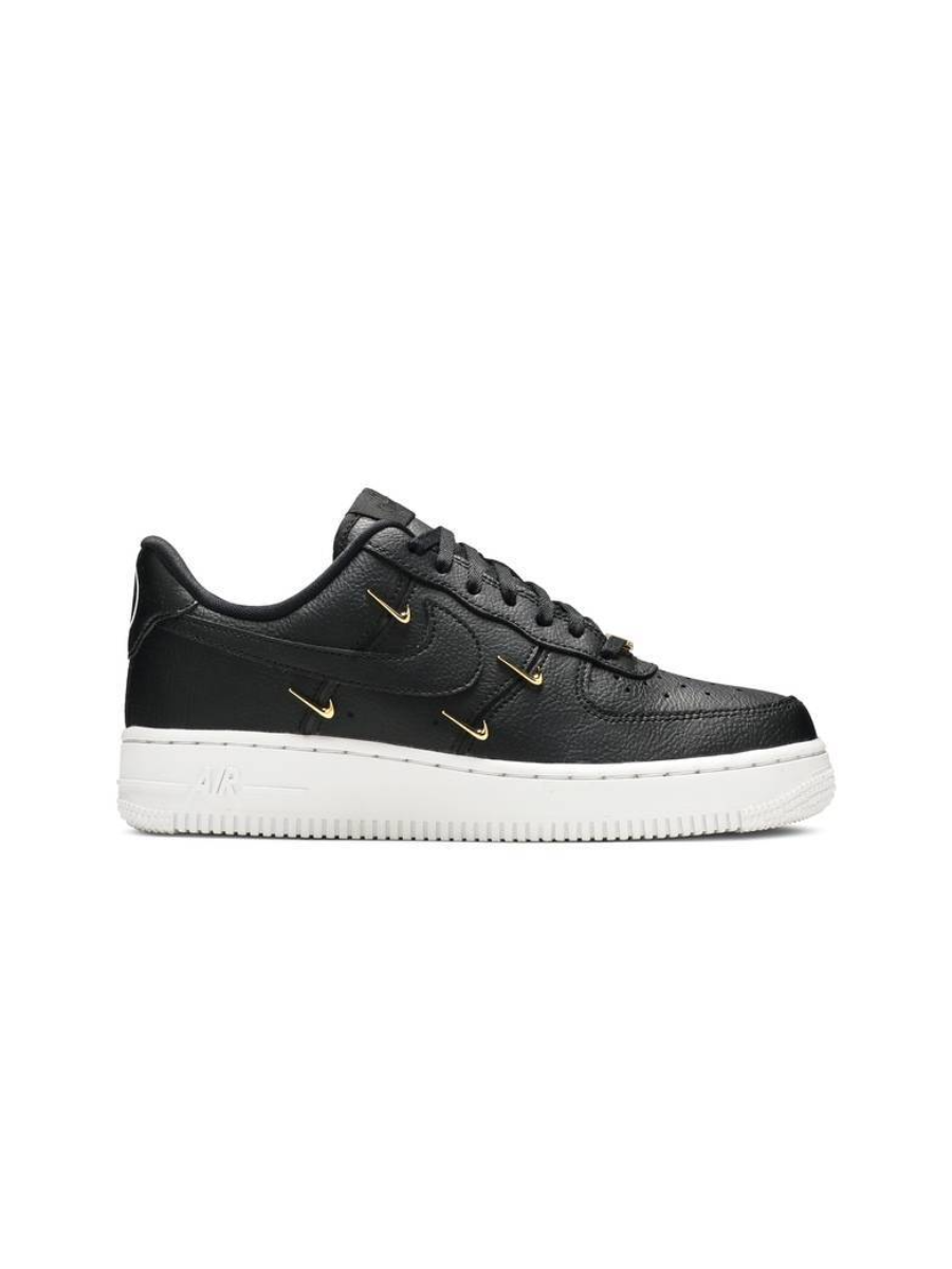 Air force 1 womens black and gold best sale